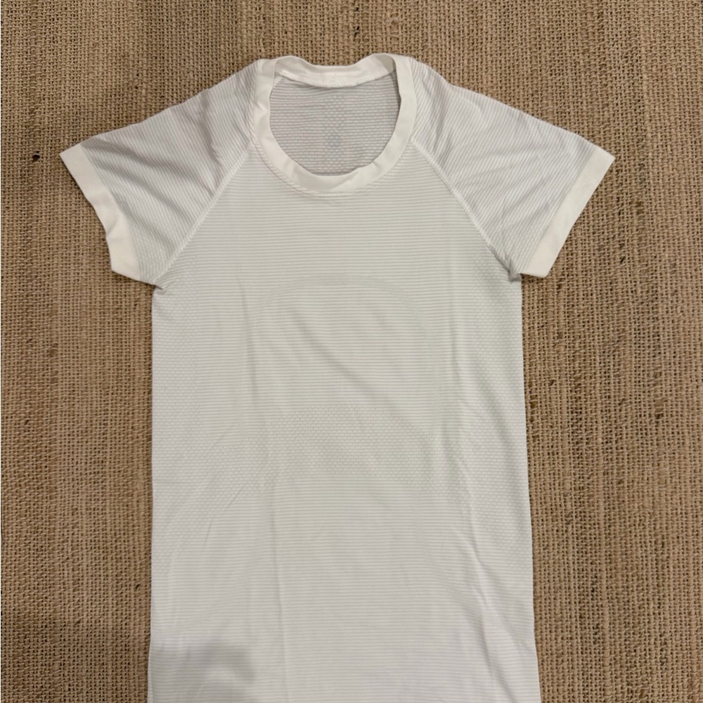White Short Sleeve Crewneck Lululemon Swiftly Tech Tee